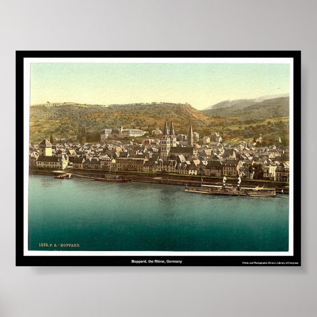 Poster Boppard, Rhin, Allemagne (Devant)