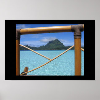 Poster Bora Bora Tahiti Vue de la Voirie