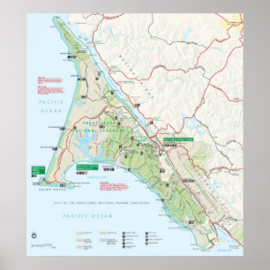 Poster Bord de la mer de ressortissant de Reyes de point
