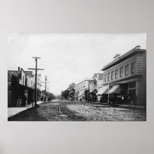 Poster Bord de la mer, photographie de vue de rue