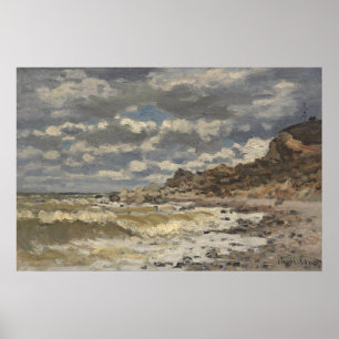 Poster Bord de mer à Sainte-Adresse   Paysage marin vinta