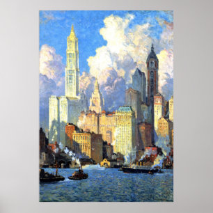 Poster Bord de mer du fleuve Hudson - tonnelier de Colin