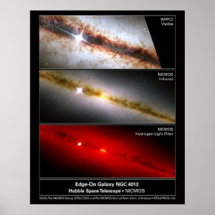 Poster Bord-sur le télescope de la galaxie NGC 4013