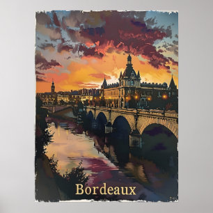 Poster Bordeaux Twilight : Coucher de soleil Symphonie Nu