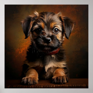 Poster Bordure Terrier Puppy