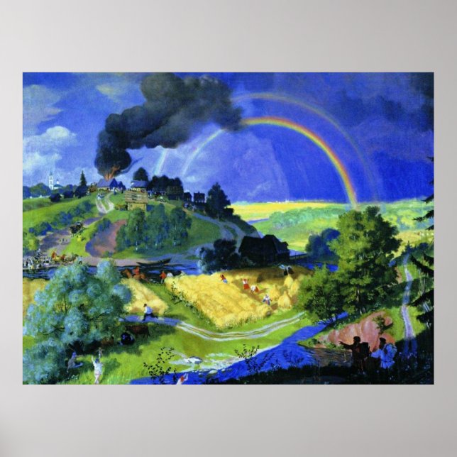 Poster Boris Kustodiev, après la tempête, (Devant)