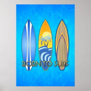 Poster Born To Surf