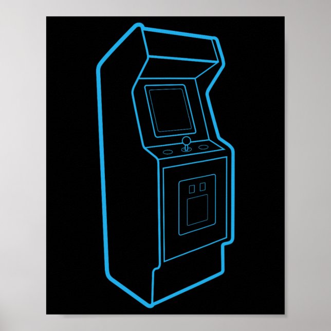 Poster Borne d'arcade de jeu vidéo rétro (Devant)