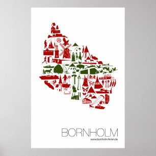 Poster "Bornholm Logo" 60 x 90 cm Hochformat
