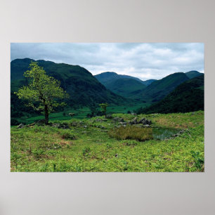 Poster Borrowdale de haut Doat, Cumbria au cornouaillais