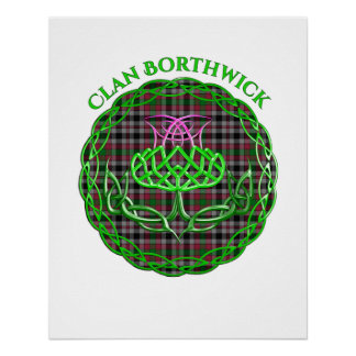 Poster Borthwick Scottish Tartan Celtic Thistle