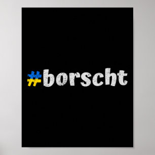 Poster Bortsch ukrainien drôle nourriture traditionnelle