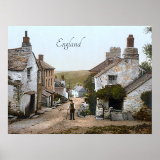 Poster Boscastle au 19ème siècle