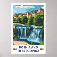 Bosnie-Herzégovine Jajce Illustration Art