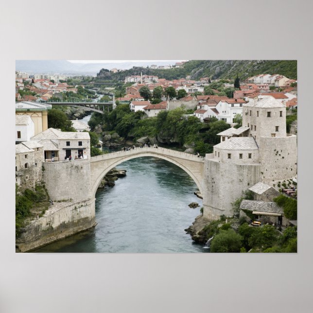 Poster Bosnie-Herzégovine - Mostar. L'ancien pont (Devant)