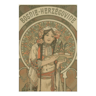 Poster Bosnie-Herzégovine par Alphonse Mucha (1900)