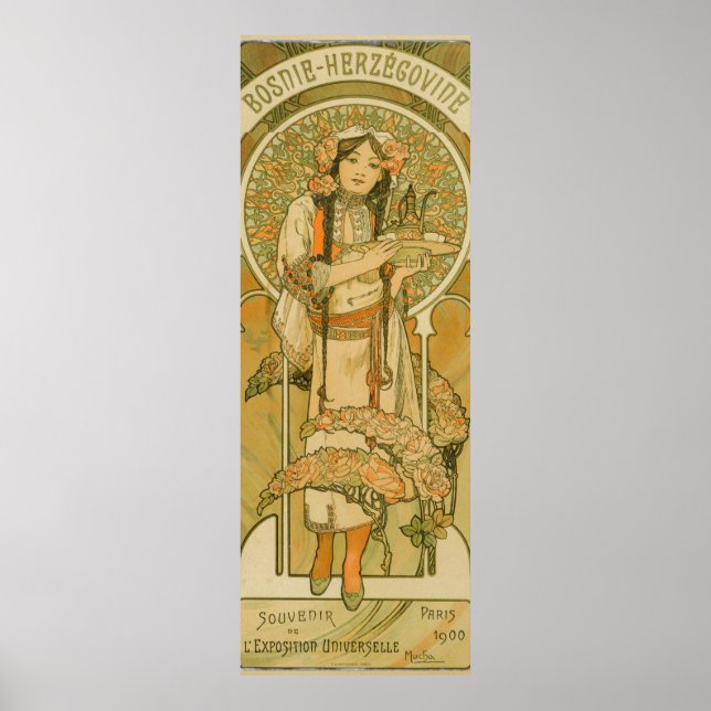 Poster Bosnie-Herzégovine par Alphonse Mucha 1900 (Devant)