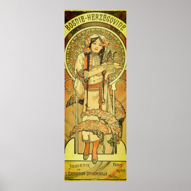 Poster Bosnie-Herzégovine par Alphonse Mucha 1900 (Devant)