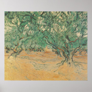 Poster Bosquet d'oliviers de Van Gogh - Art de la nature