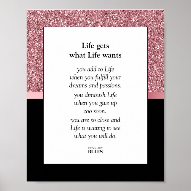 Poster Boss Lady Business Motivation Parties scintillant  (Devant)