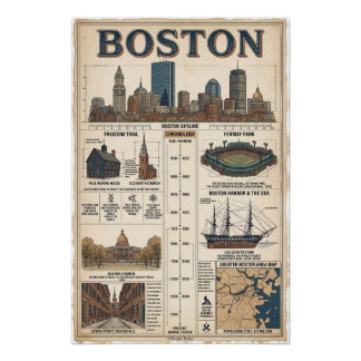 Poster Boston, États-Unis