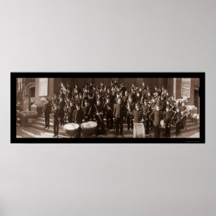 Poster Boston MA Band Photo 1903