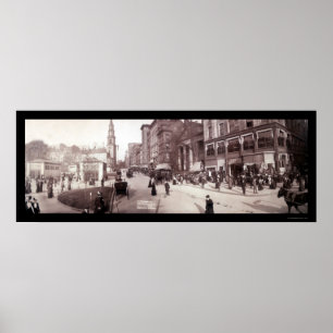 Poster Boston MA Street Photo 1903