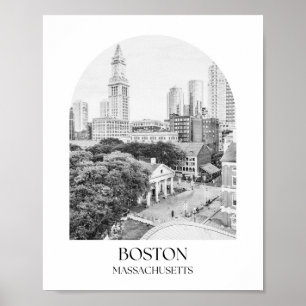 Poster Boston Massachusetts Arch Photo Imprimer