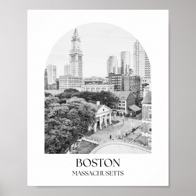 Poster Boston Massachusetts Arch Photo Imprimer (Devant)