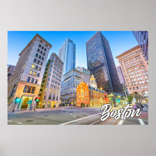 Poster Boston, Massachusetts, États-Unis