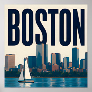 Poster ⚓ Boston Massachusetts Historique