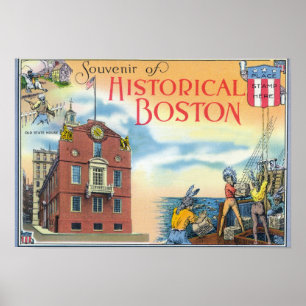 Poster Boston, MassachusettsScènes historiques de Boston