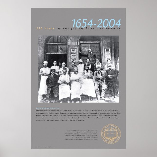 Poster Boston Matzo Baking Co (Devant)