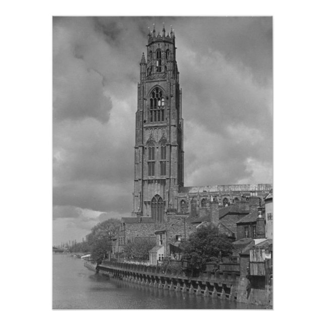 Poster Boston Stump and River Welland, Lincolnshire (Devant)