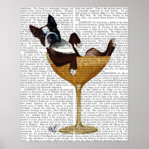 Poster Boston Terrier en verre de cocktail