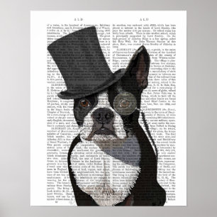 Poster Boston Terrier, Formal Hound et Casquette