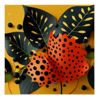 Poster botanique brillant