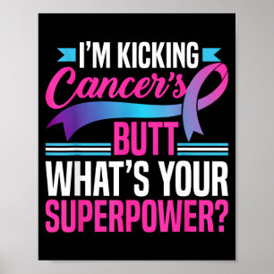 Poster Botter le cul du cancer Superwer Cancer de la thyr