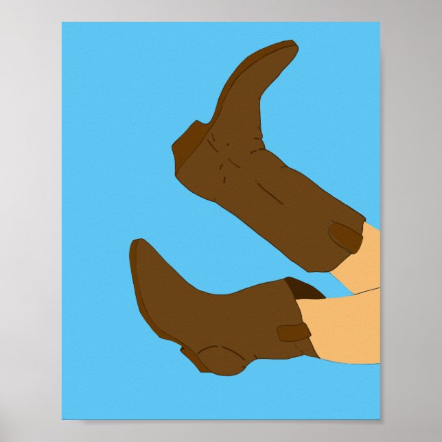 Poster Bottes de cowboy Yee-Haw (Devant)