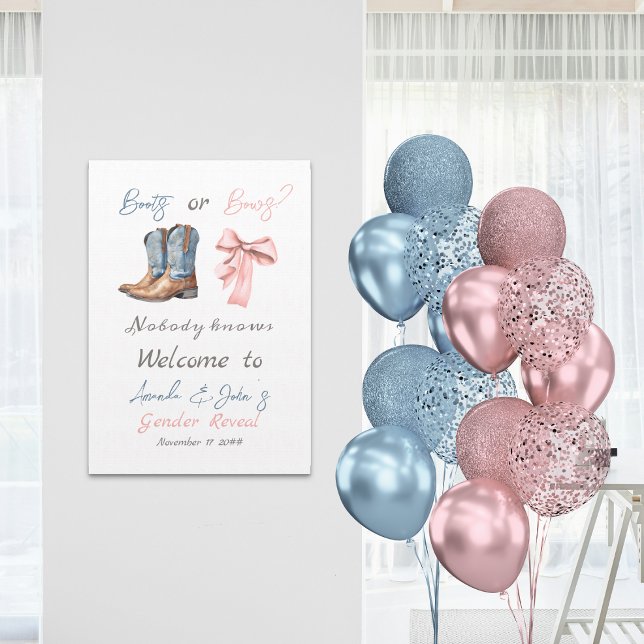 Poster Bottes ou vaches bleu rose Genre Révélation Bienve (Créateur téléchargé)