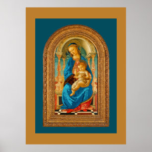 Poster Botticelli (1445-1510) Madonna & Child Enthroned
