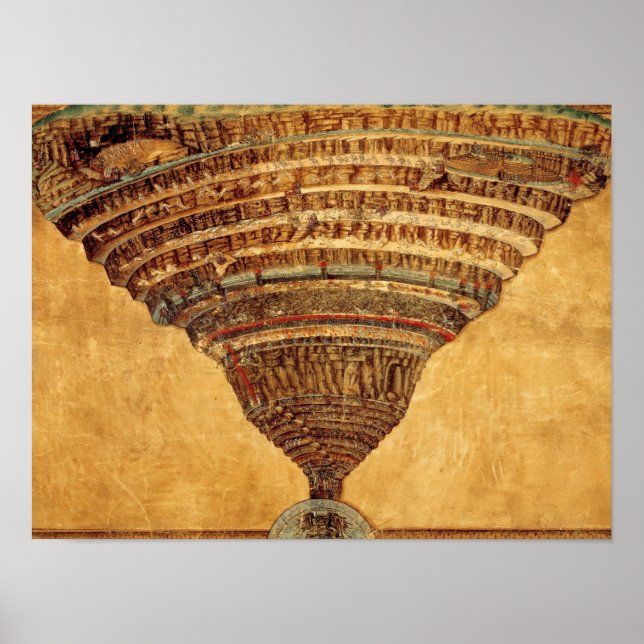 Poster Botticelli "Enfer" (Devant)