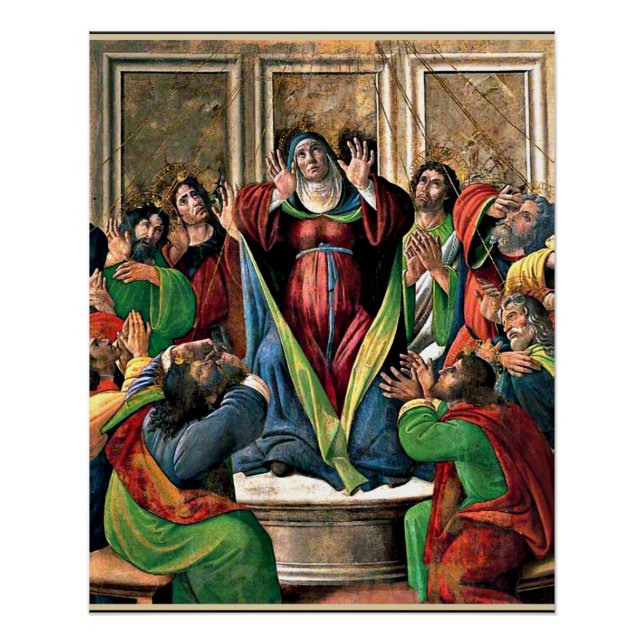 Poster Botticelli - La Descente du Saint-Esprit (Devant)