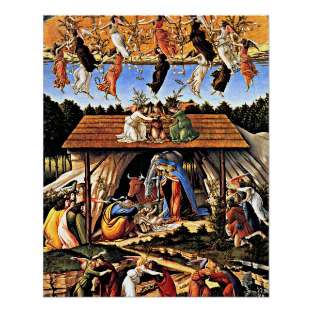 Poster Botticelli - La Nativité Mystique (Devant)