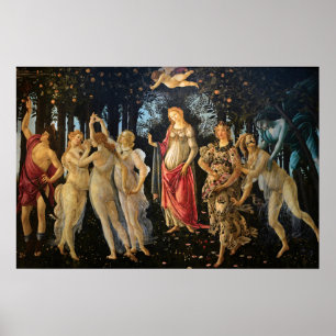 Poster Botticelli Primavera Renaissance Florale Déesse