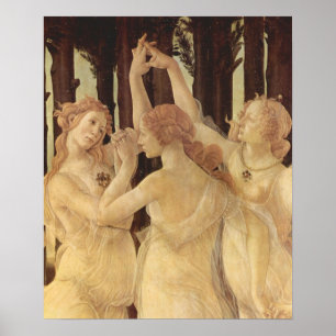 Poster Botticelli-Ressort de Sandro (Primavera), détail