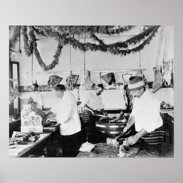 Poster Boucher, 1895. Photo vintage (Devant)