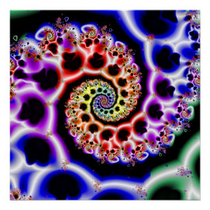 Poster Boucles de fruits   Arc-en-ciel Fractal Art
