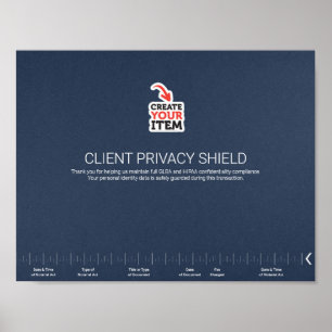 Poster Bouclier de protection de confidentialité de notai