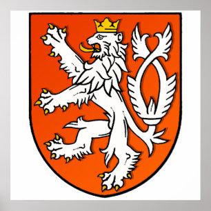 Poster Bouclier néerlandais de lion d'emblème néerlandais
